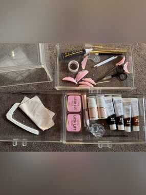 Lot of lash tint and lift supplies